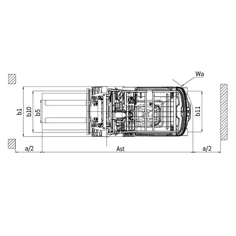 Carretilla elevadora de litio de 1800kg con mástil triplete y elevación de 4800mm